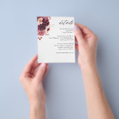 Budget Bourgogne & Roze Floral 8B - Gegevens Flyer (Hand)