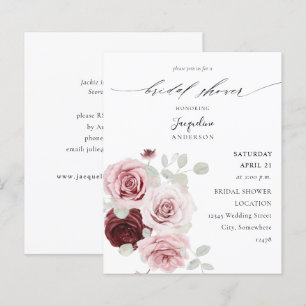 Budget Bourgogne & Roze Floral Ele Vrijgezellenfee