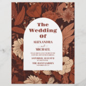 Budget Bourgogne Wildflowers Bruiloft Flyer (Voorkant)