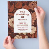 Budget Bourgogne Wildflowers Bruiloft Flyer (Hand)