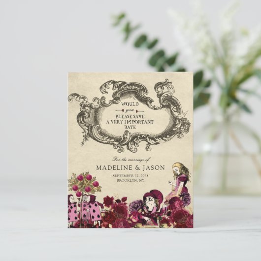 BUDGET Bourgondië Goud Alice in Wonderland Huwelij (Staand voorkant)