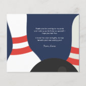 Budget Bowling Carte de remerciements pour enfants (Dos)