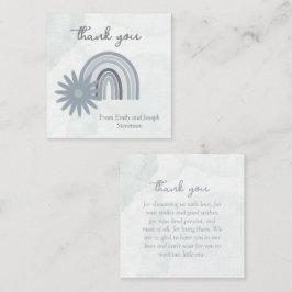 Budget Boy Baby shower Blue Waterverf Dank u Notitiekaartje