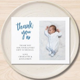 Budget Boy's Baby shower Foto Dank je kaart