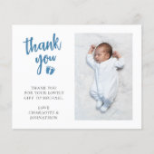 Budget Boy's Baby shower Photo Carte de remercieme (Devant)