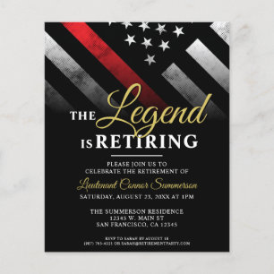 Budget Brandweer Pensioen Party Uitnodiging