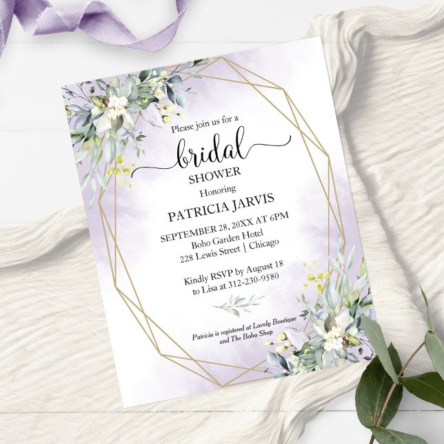Budget Bridal Shower Invitations Greenery (Creator heeft geüpload)