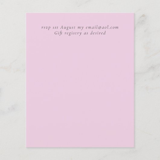 BUDGET brochure papier - Roze finale bruiloft (Achterkant)