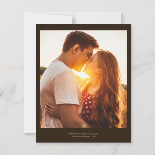 Budget Brown Chic Photo Minimal Whimsical Script (Achterkant)