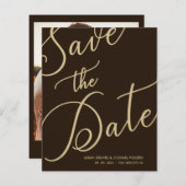 Budget Brown Chic Photo Minimal Whimsical Script (Voorkant / Achterkant)