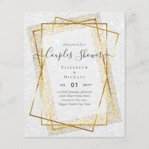 BUDGET Bruids KOPPELS Shower Gouden Geometrisch Fr Flyer