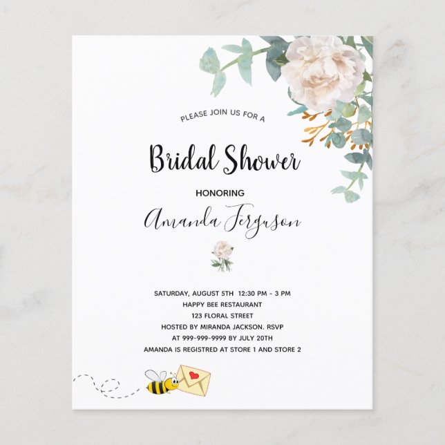 BUDGET Bruidsfeestje eucalyptus bloem bumble bee (Voorkant)
