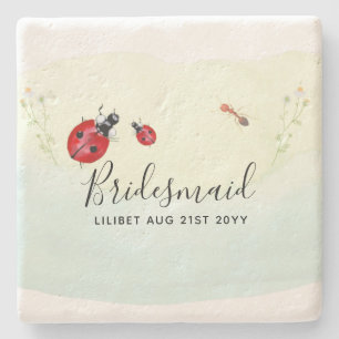 BUDGET Bruidsmeisje Bruidsfeest Cadeaubon LADYBUGS Stenen Onderzetter