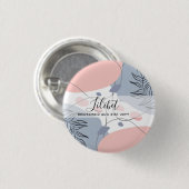 BUDGET Bruidsmeisje Bruiloft Cadeaus Roze Blauw Ronde Button 3,2 Cm (Voorkant /achterkant)