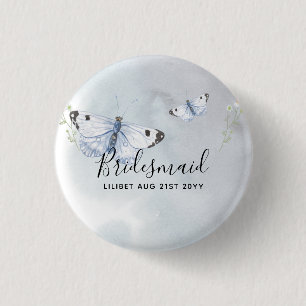 BUDGET Bruidsmeisje Bruiloft Geschenken VLINDERS Ronde Button 3,2 Cm