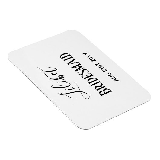 BUDGET Bruidsmeisje Bruiloft Geschenken Zwart Wit Magneet (Rechterzijde)