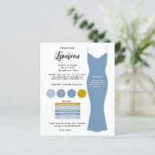 Budget Bruidsmeisje info Voorstel Kaart (Staand voorkant)