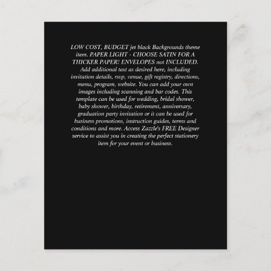 BUDGET BRUIDSSHOWER Glamour Gouden Glitter look ch Flyer (Achterkant)