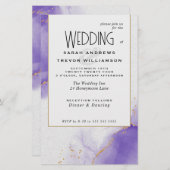 Budget Bruiloft Amethyst Abstract Gemarmerde Lucht (Voorkant / Achterkant)