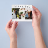 Budget bruiloft bedankt fototypografie flyer (Hand)