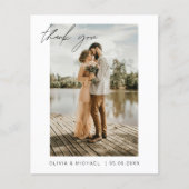 Budget bruiloft dank u kaarten foto minimalistisch (Voorkant)