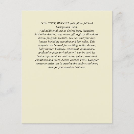 BUDGET BRUILOFT DATUM OPZEGGEN Gouden Glitter Geo (Achterkant)