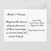 budget bruiloft uitnodiging (Achterkant)