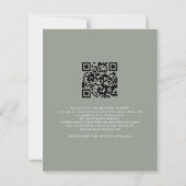 Budget bruiloftsinvatie met sage QR-code (Achterkant)