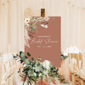 Budget bruiloftsshower pampas gras moderne elegant poster