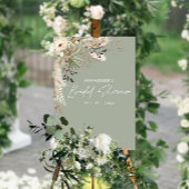 Budget bruiloftsshower pampasgras moderne elegant poster