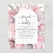 Budget Brunch & Bubble Boho Paars Vrijgezellenfees Flyer (Voorkant)