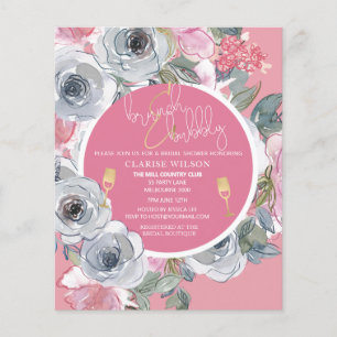 BUDGET Brunch & Bubble Bridal Shower Invitation