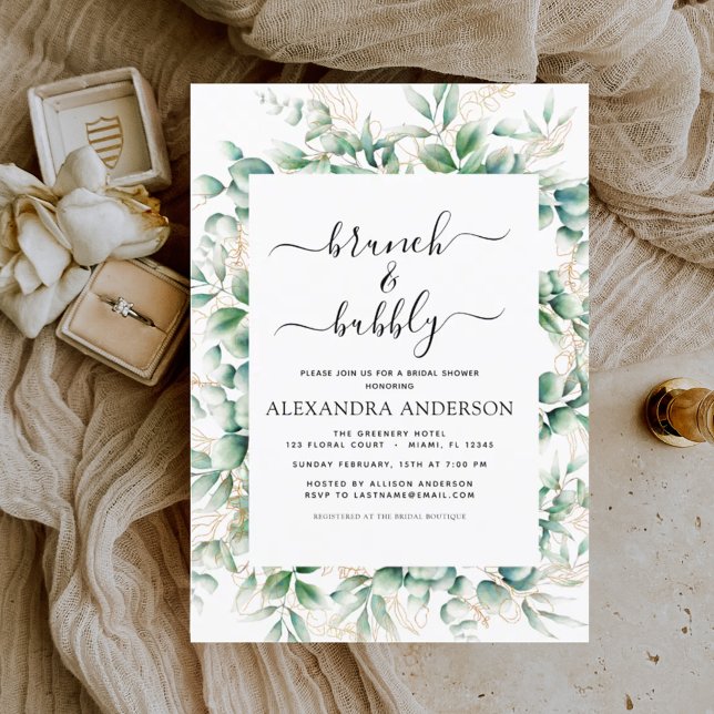 Budget Brunch & Bubble Bridal Shower Invitations (Creator heeft geüpload)