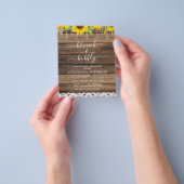 Budget Brunch & Bubble Vrijgezellenfeest Sunflower Flyer (Hand)