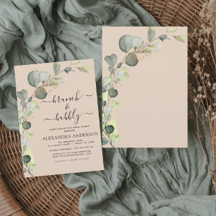 Budget Brunch & Bubbly Terracotta Uitnodiging Flyer