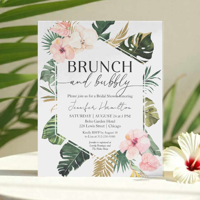 Budget Brunch en Bubbly Bridal Shower Uitnodiging (Creator heeft geüpload)