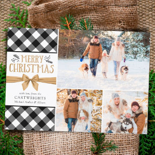 Budget Buffalo Plaid KERSTMIS 3 Foto Kaart