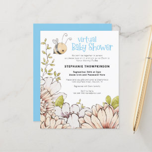 Budget Bumblebee Virtual Baby shower Invitation