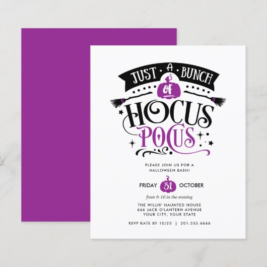 BUDGET Bunch van Hocus Pocus Halloween Bash (Voorkant / Achterkant)