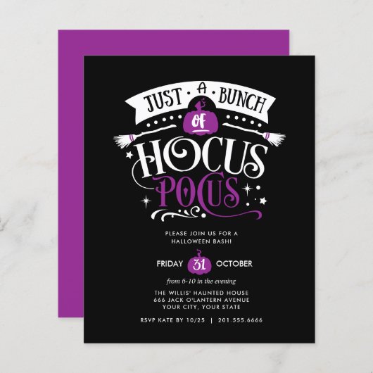 BUDGET Bunch van Hocus Pocus Halloween Bash (Voorkant / Achterkant)
