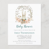 Budget  Bunny Powder Blue Baby shower (Voorkant)