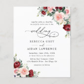 Budget Burgundy Blush Floral Wedding (Voorkant)