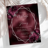 Budget Burgundy Faux Folie Silver Floral Wedding