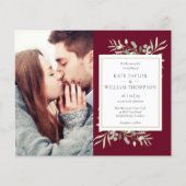 Budget Burgundy Foliage Foto Weddenschap (Voorkant)