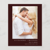 Budget Burgundy Navy Blue Photo Floral Wedding (Achterkant)