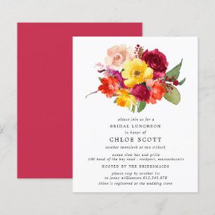 Budget Burgundy Oranje Geel Roze Bridal Luncheon