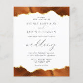 Budget Burnt Oranje Agate Gold Wedding (Voorkant)