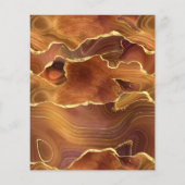 Budget Burnt Oranje Agate Gold Wedding (Achterkant)