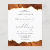 Budget Burnt Oranje Agate Gold Wedding (Voorkant)