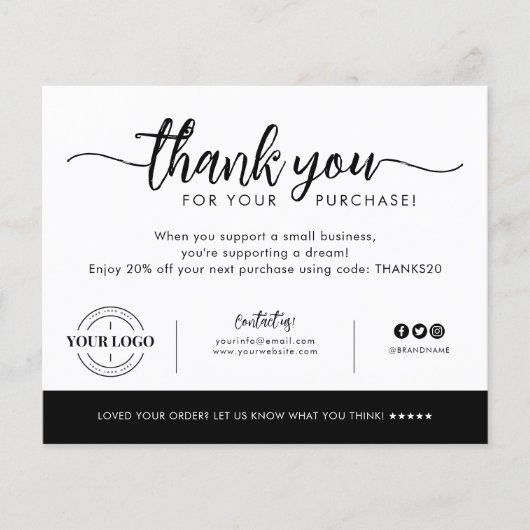 Budget Business Company Logo Hartelijk dank voor a (Voorkant)